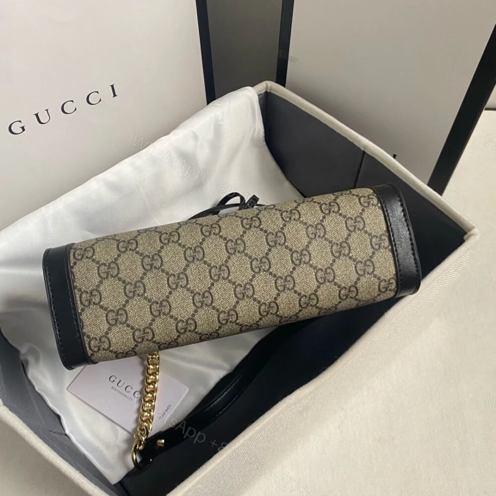 View 6 of Gucci Padlock GG Small Shoulder Bag Black 26Cm 498156 KHNKG 9769