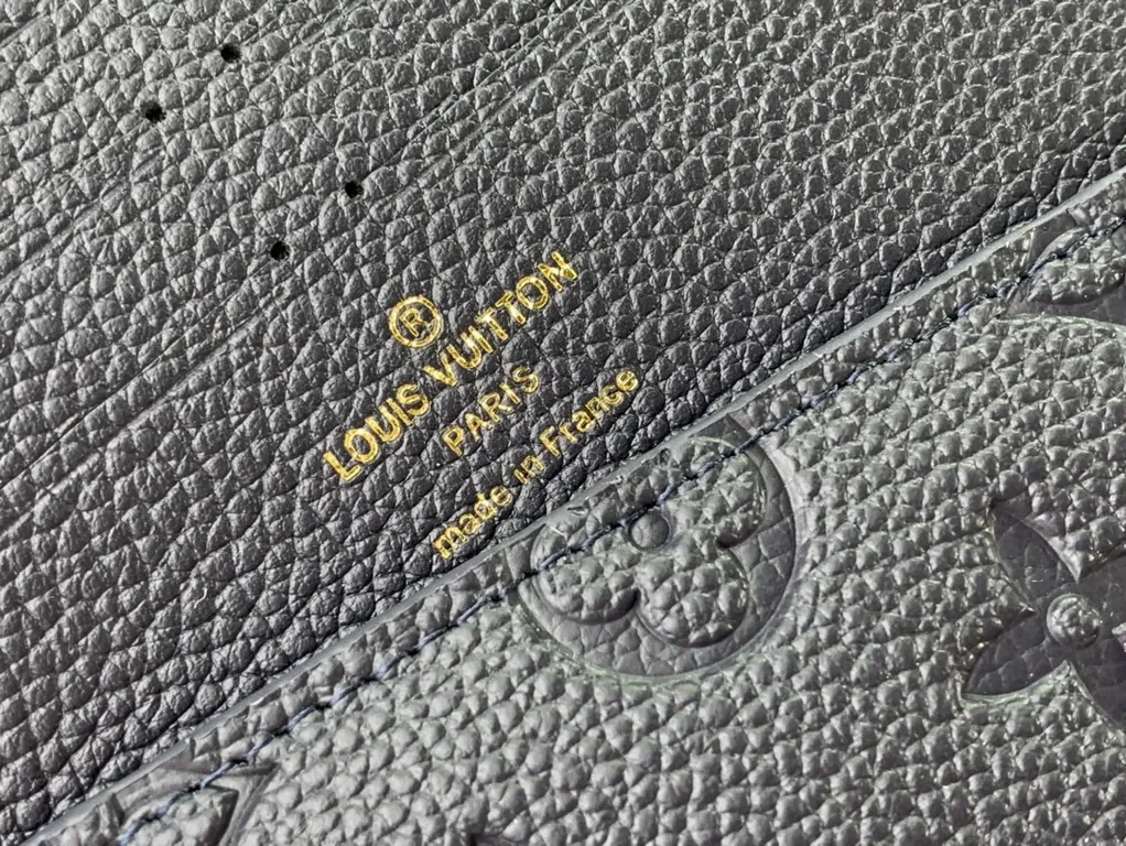 View 8 of Chic Leather Crossbody: Monogram Texture, Gold Hardware, Compact Envelope