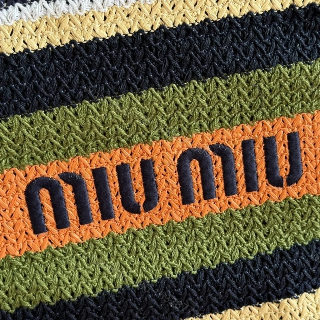 View 6 of Miumiu Crochet Tote Bag Multicolor 38Cm