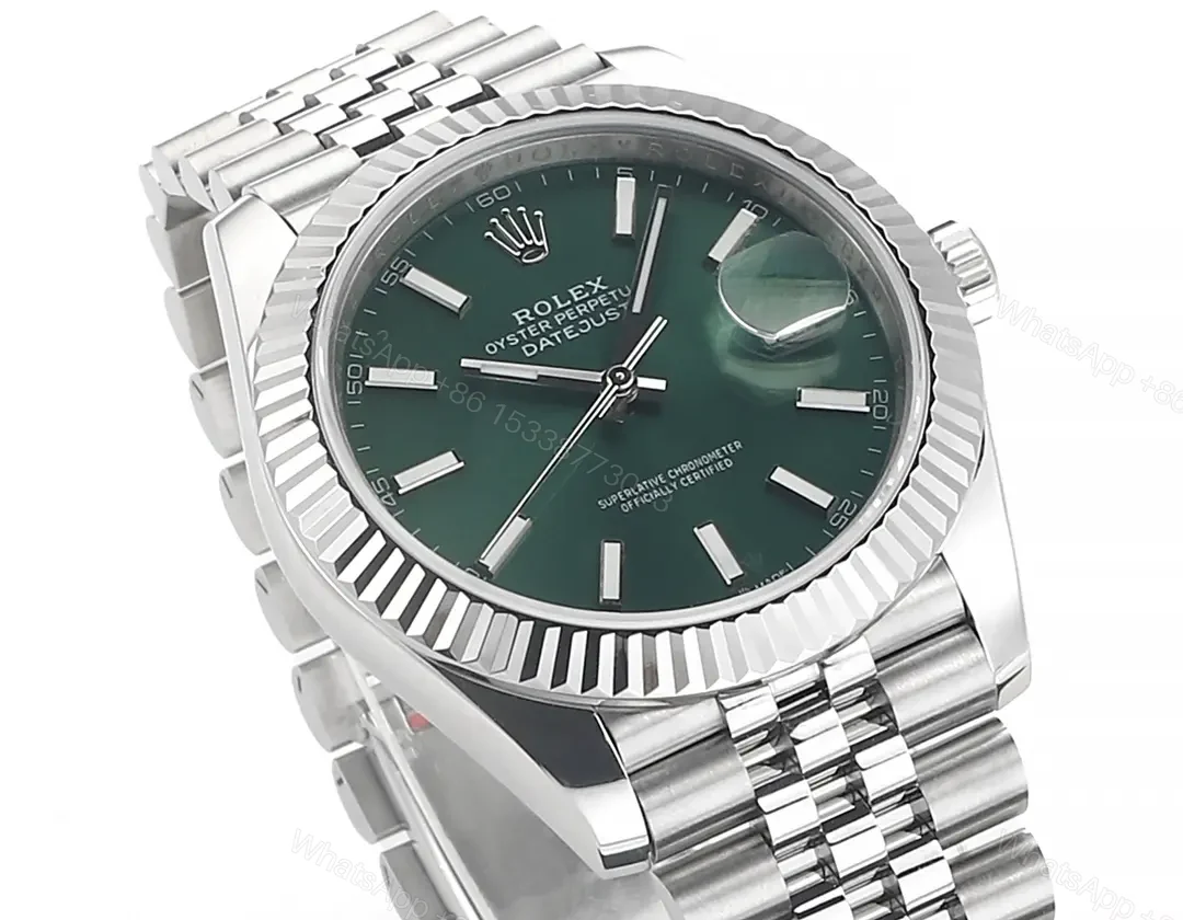 View 4 of JH Factory Clean Factory JVS Rolex Datejust Green Dial Steel Watch