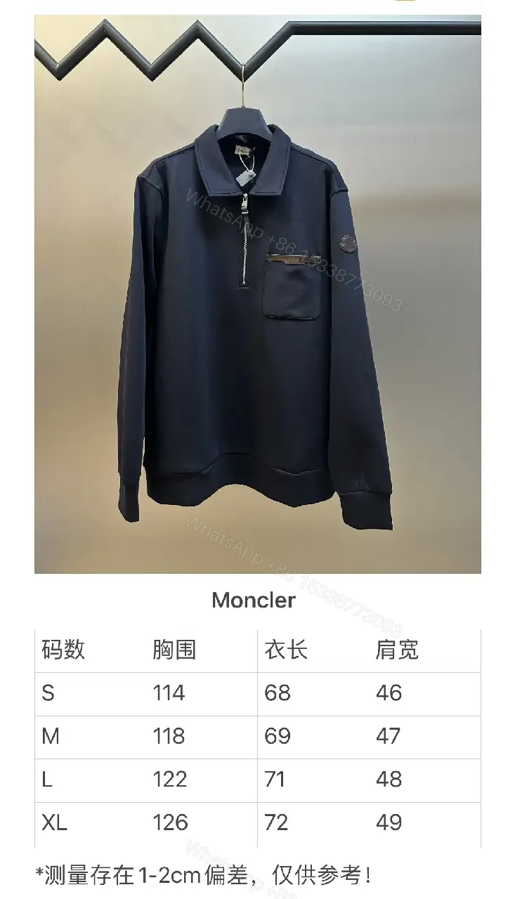 View 2 of navy cotton blend half-zip pullover with chest pocket for everyday luxury