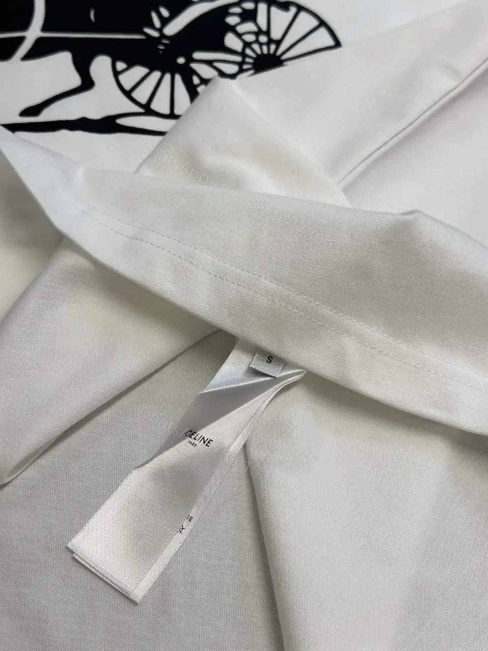 View 6 of Black Graphic Cotton Tee, European Heritage, Relaxed Fit, Everyday Luxe Tee
