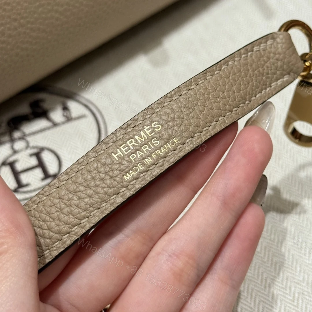 View 18 of 高仿Hermes*Kelly28系列H043230TCS2風衣灰金扣牛皮純手工