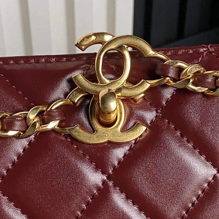 View 9 of Chic Quilted Velvet Bag with Gold Chain Strap â€” Luxury Everyday