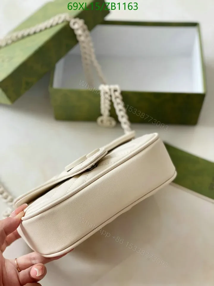 View 7 of Gucci GG Marmont White Belt Bag GDB1543