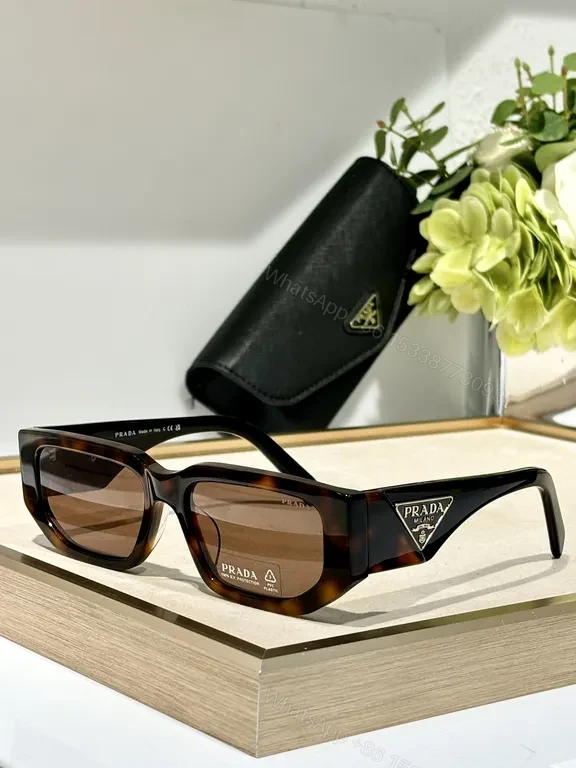 View 3 of Bold Two-Tone Prada-Style Sunglasses: UV400, Cat-Eye, Durable