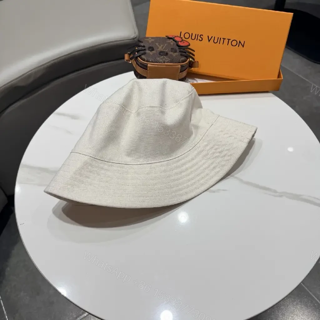 View 10 of Soft-Tone Beige Cotton Hat with Signature Accent