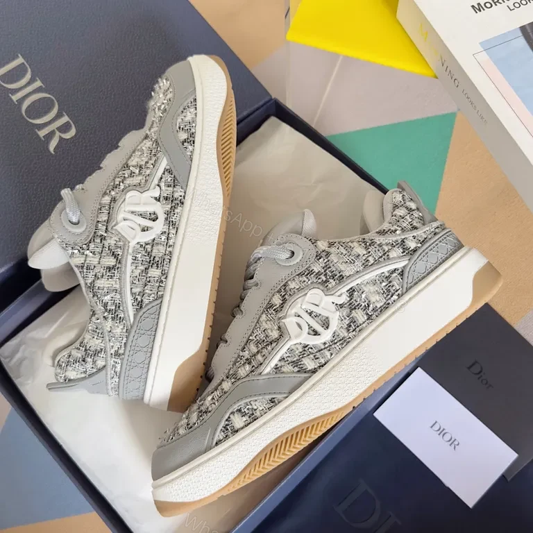 View 9 of Textured Luxury High-Tops: Dior-Inspired Chic Sneakers