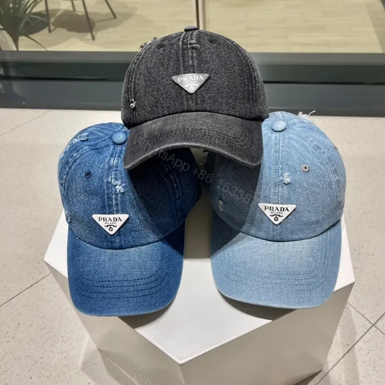 View 5 of Prada Denim Cap: Subtle Luxury Everyday Style