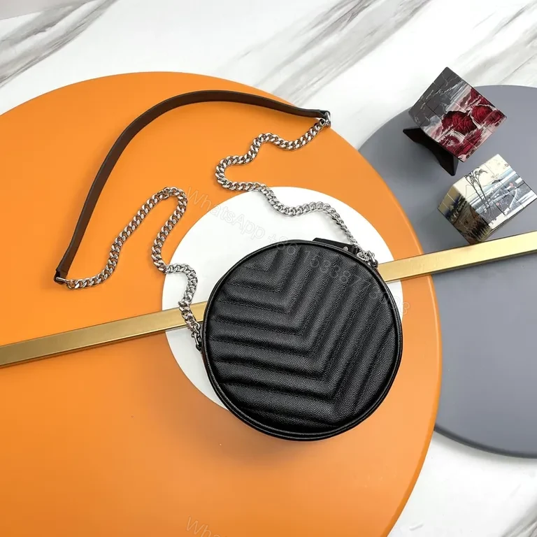 View 2 of Structured Mini Bag: Silver Chain, YSL-Inspired Luxe