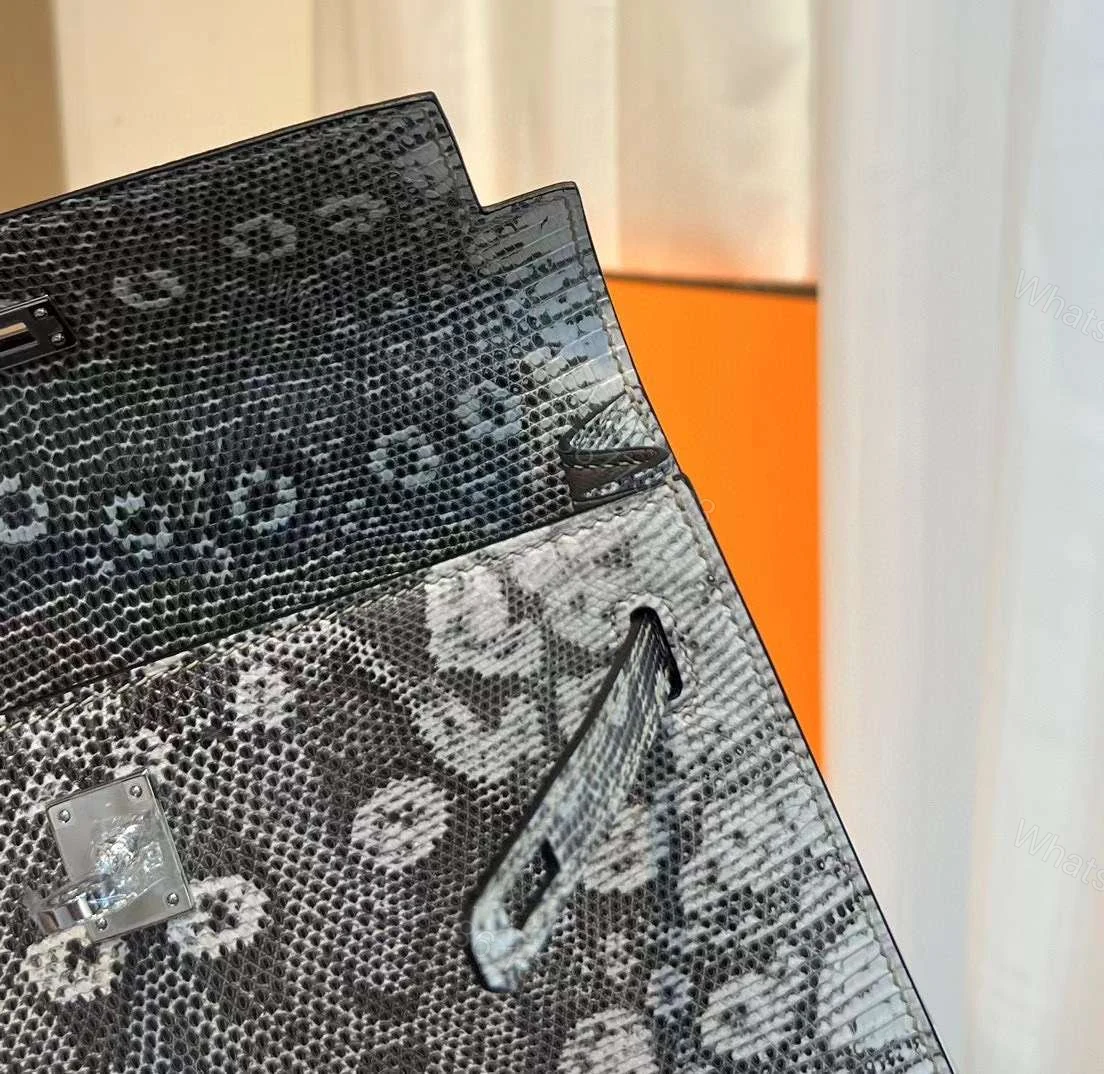 View 6 of Hermes Kelly 25 Genuine Lizard Leather