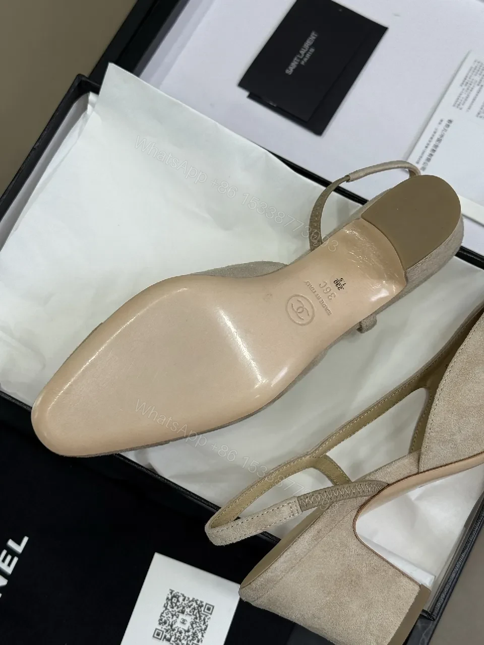 View 9 of Neutral Suede Slingback Flats: Elegant All-Day Comfort