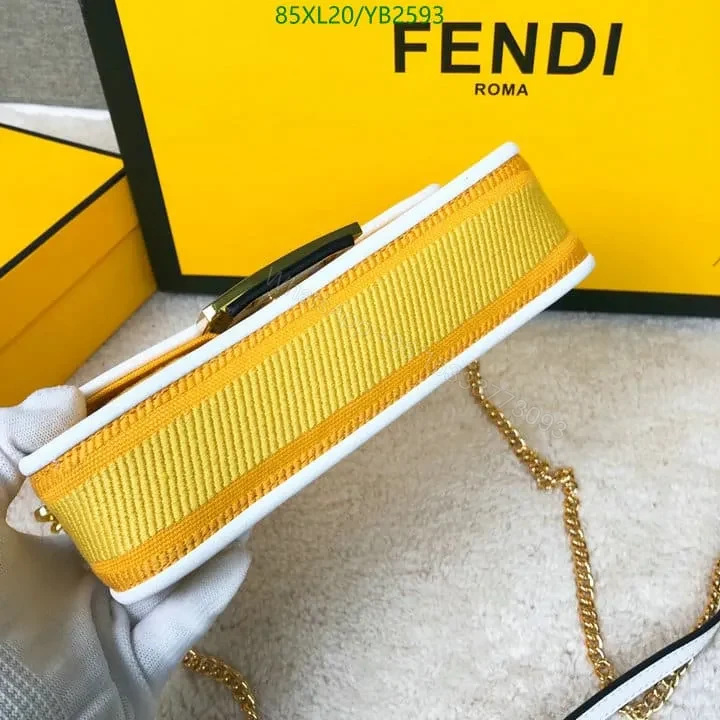 View 7 of Fendi Baguette Bag in Fish-Eye Motif Canvas YS24742 – Stylish Design