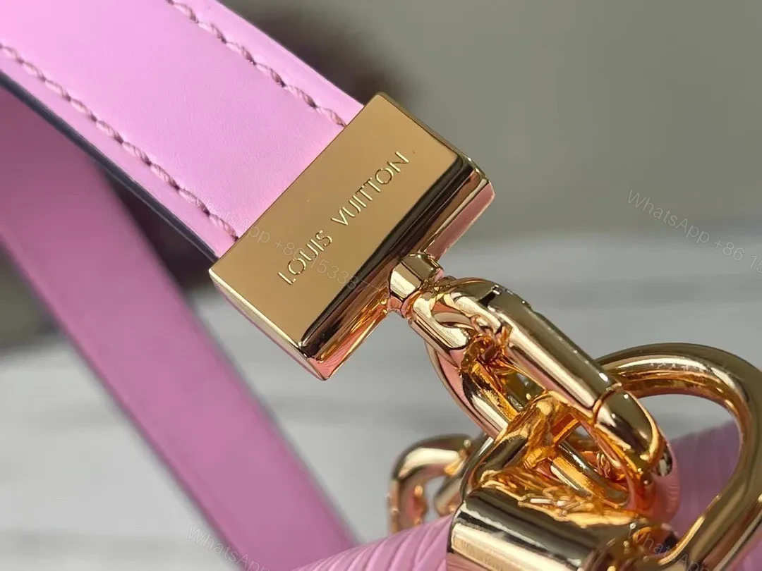 View 6 of Louis Vuitton LV Twist Pink Handbags With Lock Gold 24cm