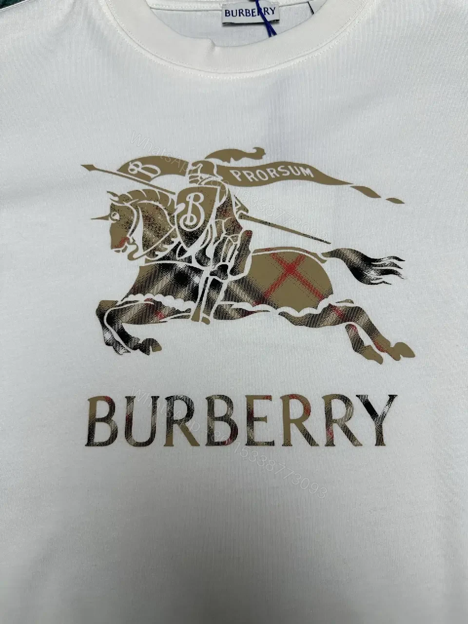 View 4 of White Cotton Graphic Tee with Heritage Detailing