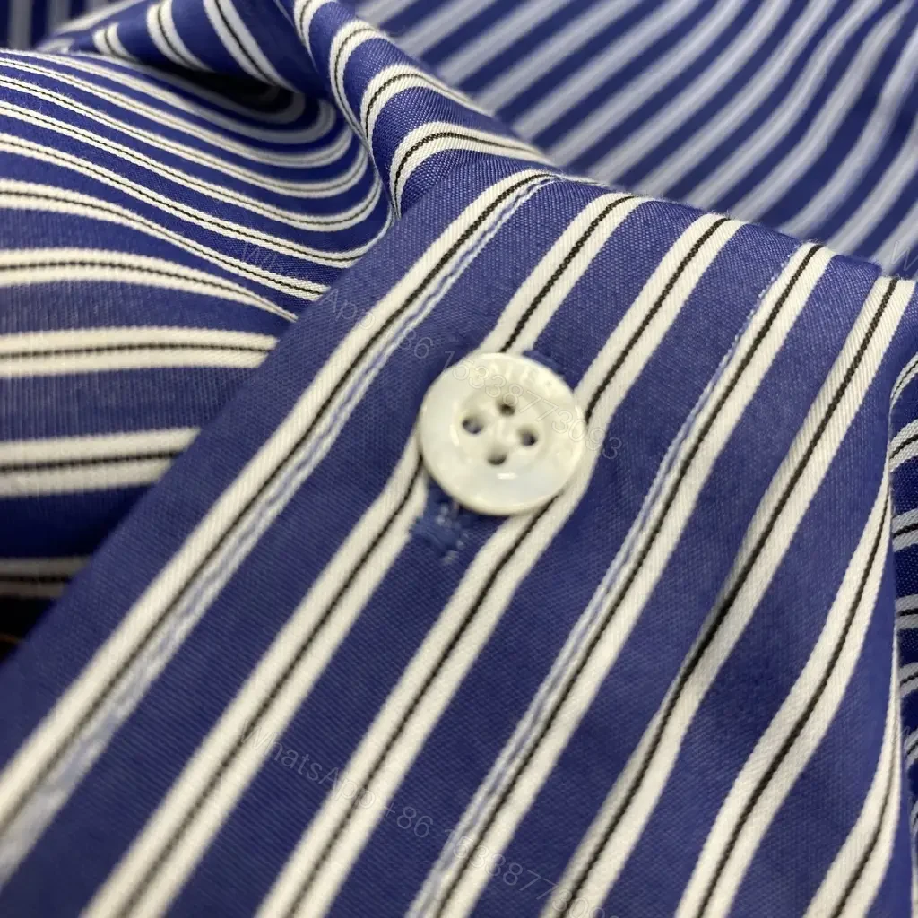 View 5 of Premium Striped Button-Front Shirt with Subtle Detailing