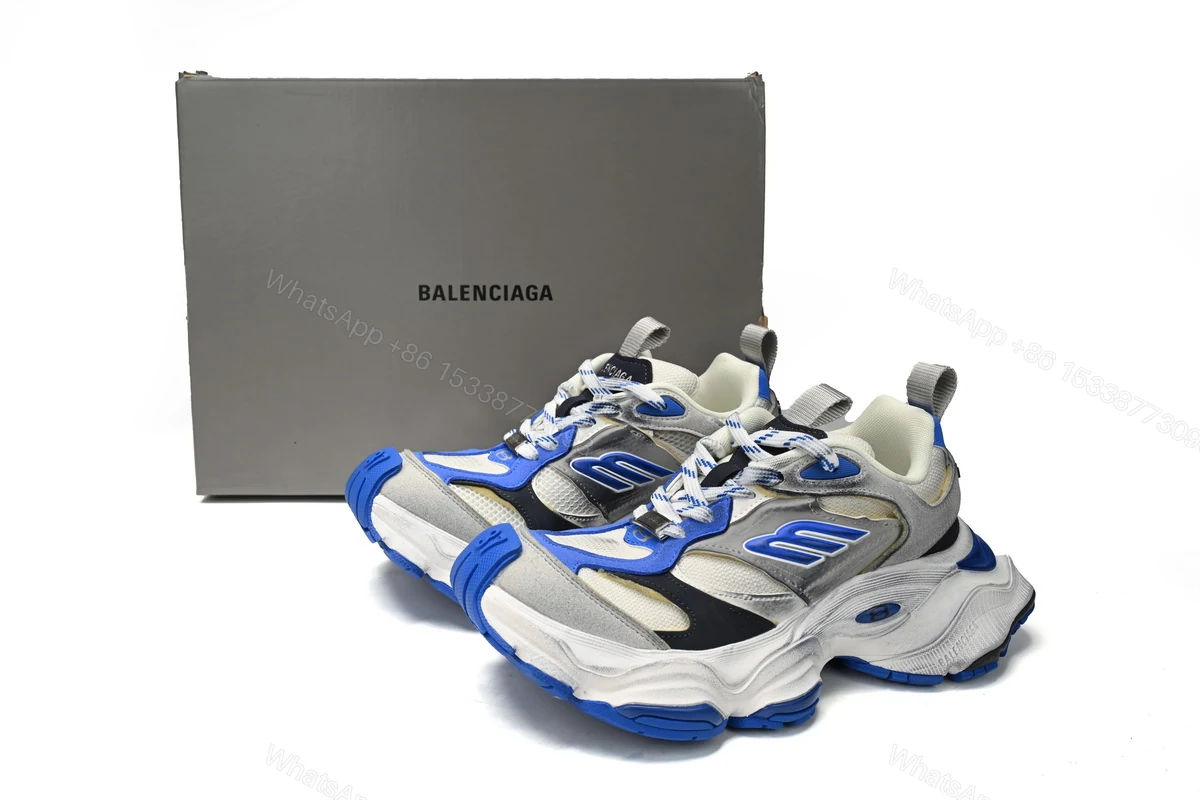 View 2 of Balenciaga CARGO Sneaker Black White And Blue 784339-W2MV6-0328