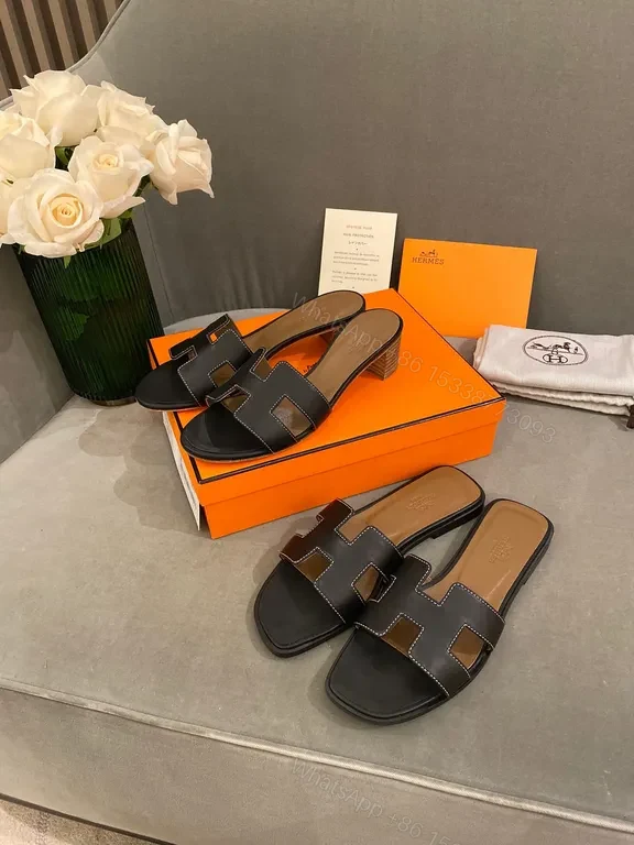 View 5 of Crisp White Leather H-Strap Slides - All-Day Comfort