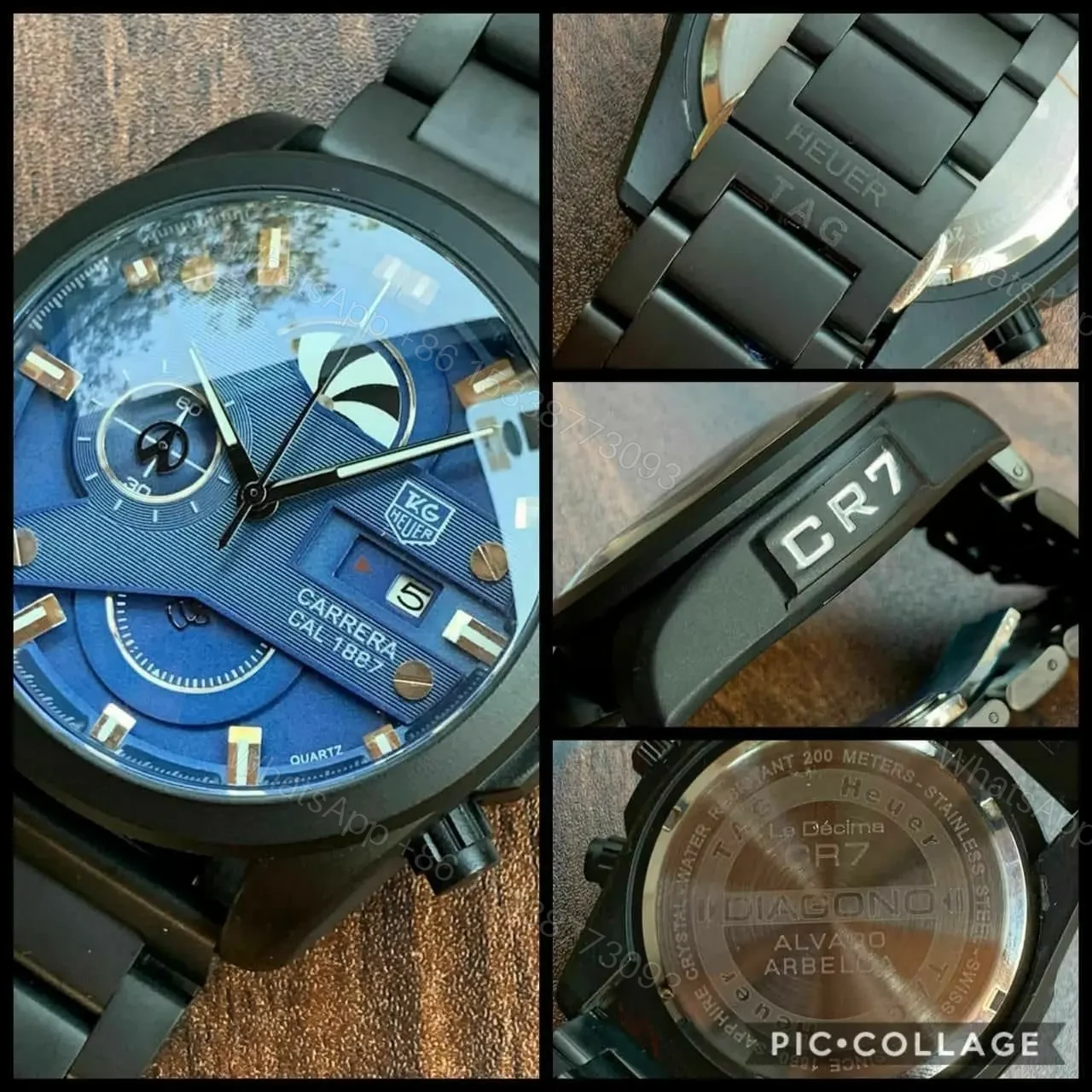 View 3 of Brand-Tag Heuer Model-Cr7 Quality-7a Gender-Men’s Bracelet-Black