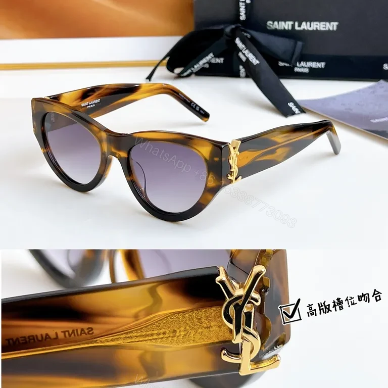 View 9 of Chic Cat-Eye Sunglasses: YSL-Inspired, UV400, Luxury Frame