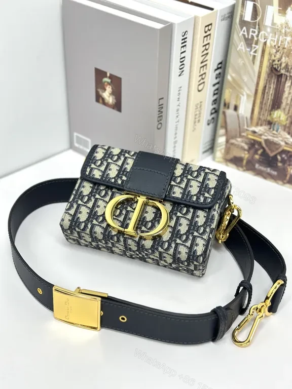 Gold‑tone Beltbag in Dior‑style Monogram Leather Trim — view 1