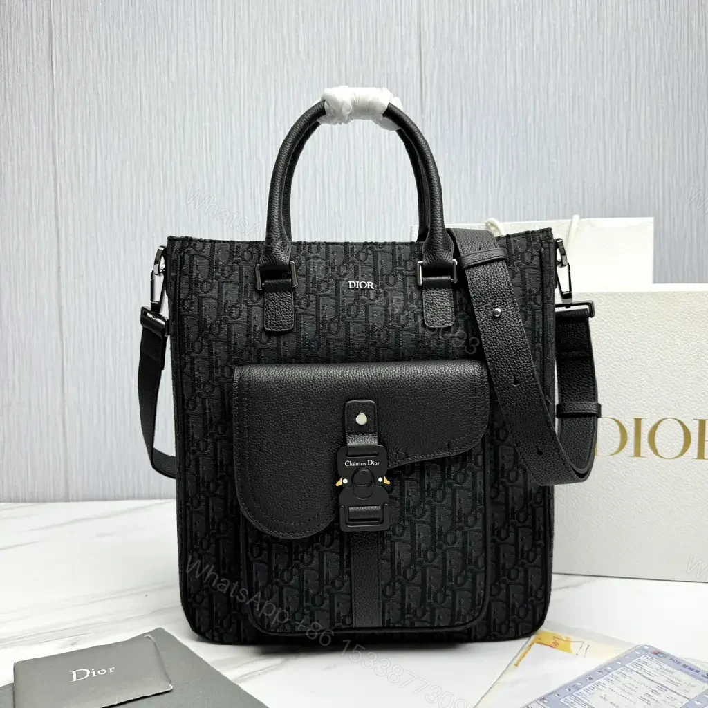 View 3 of Compact Luxury Messenger Backpack: Monogram Texture, All‐Day Comfort