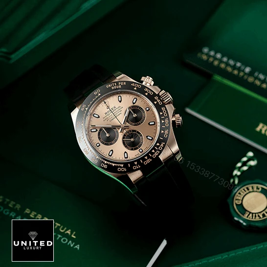 View 6 of Rolex Daytona Cosmograph 116515LN Rose Gold Dial Replica