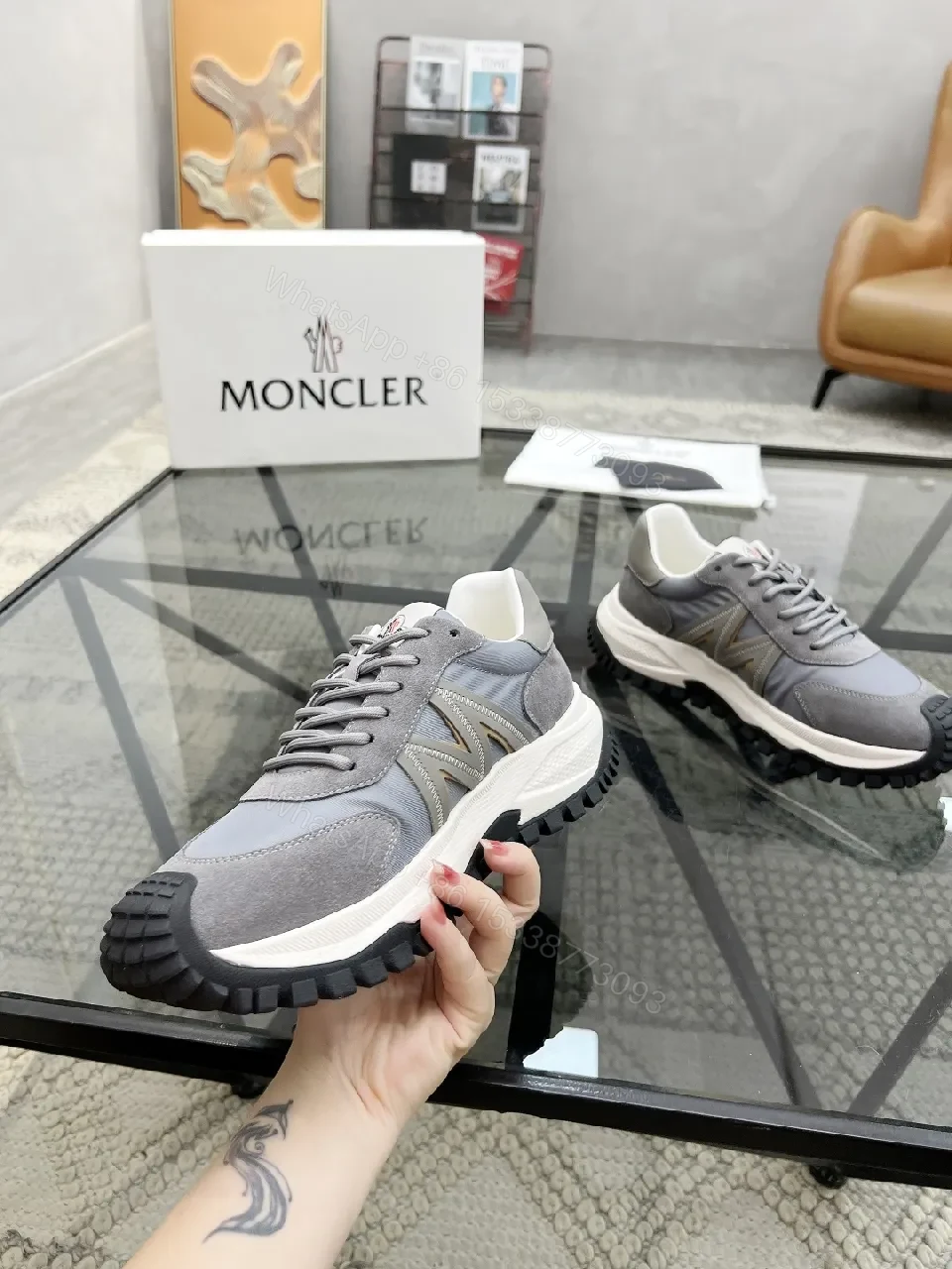 View 7 of Grey Mtlx Textured Trail Runner: Sleek All-Day Comfort