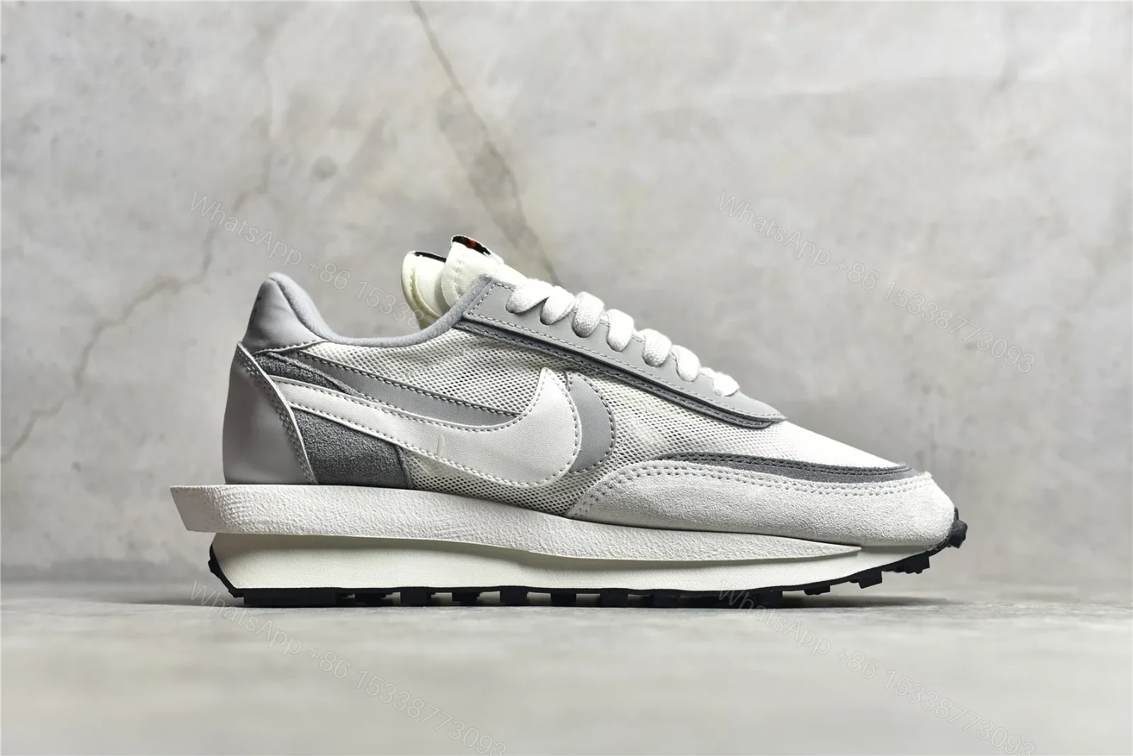 View 3 of Sacai × Nike LDV Waffle Grey White Reps