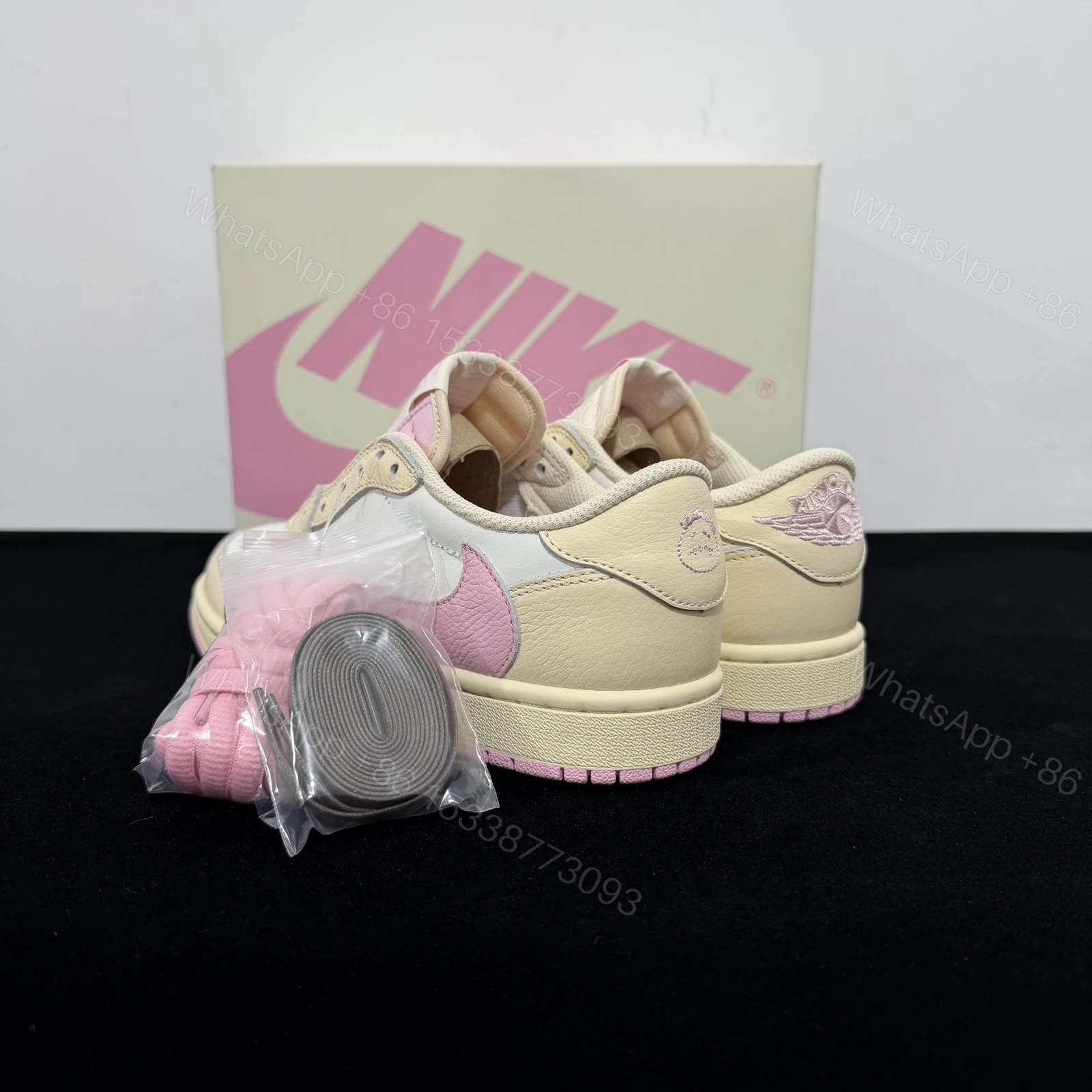 View 6 of Travis Scott x Air Jordan 1 Low Shy Pink Sail