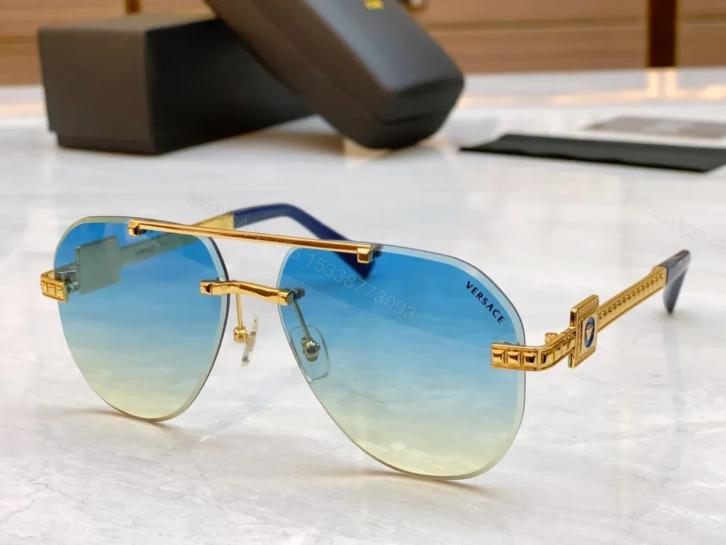 View 8 of Gradient-Glide Sunglasses: Luxe Gradient Lens, Versace-Style Glasses