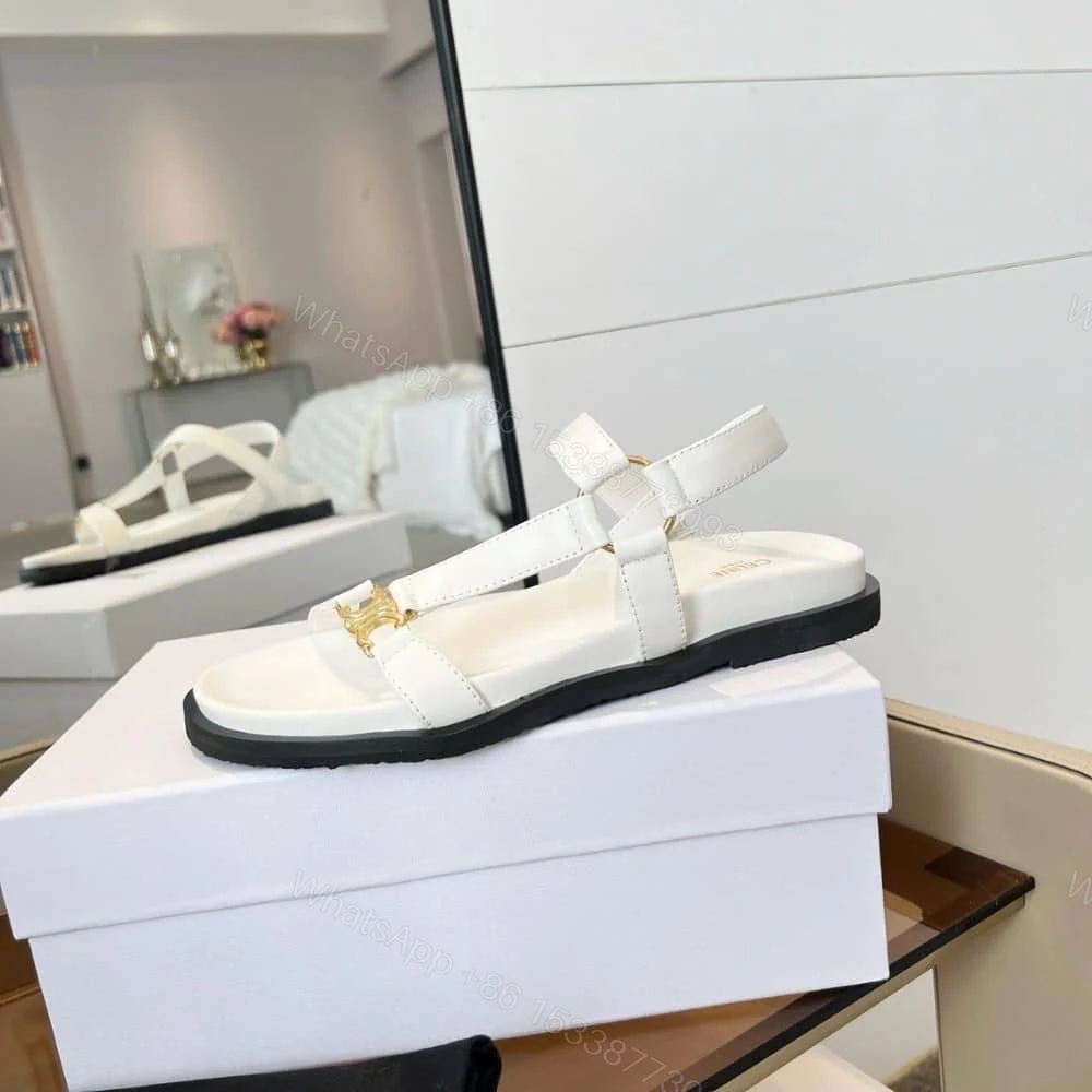 View 3 of CELINE MAUD SANDAL WITH TRIOMPHE WHITE 362225042C 01BC