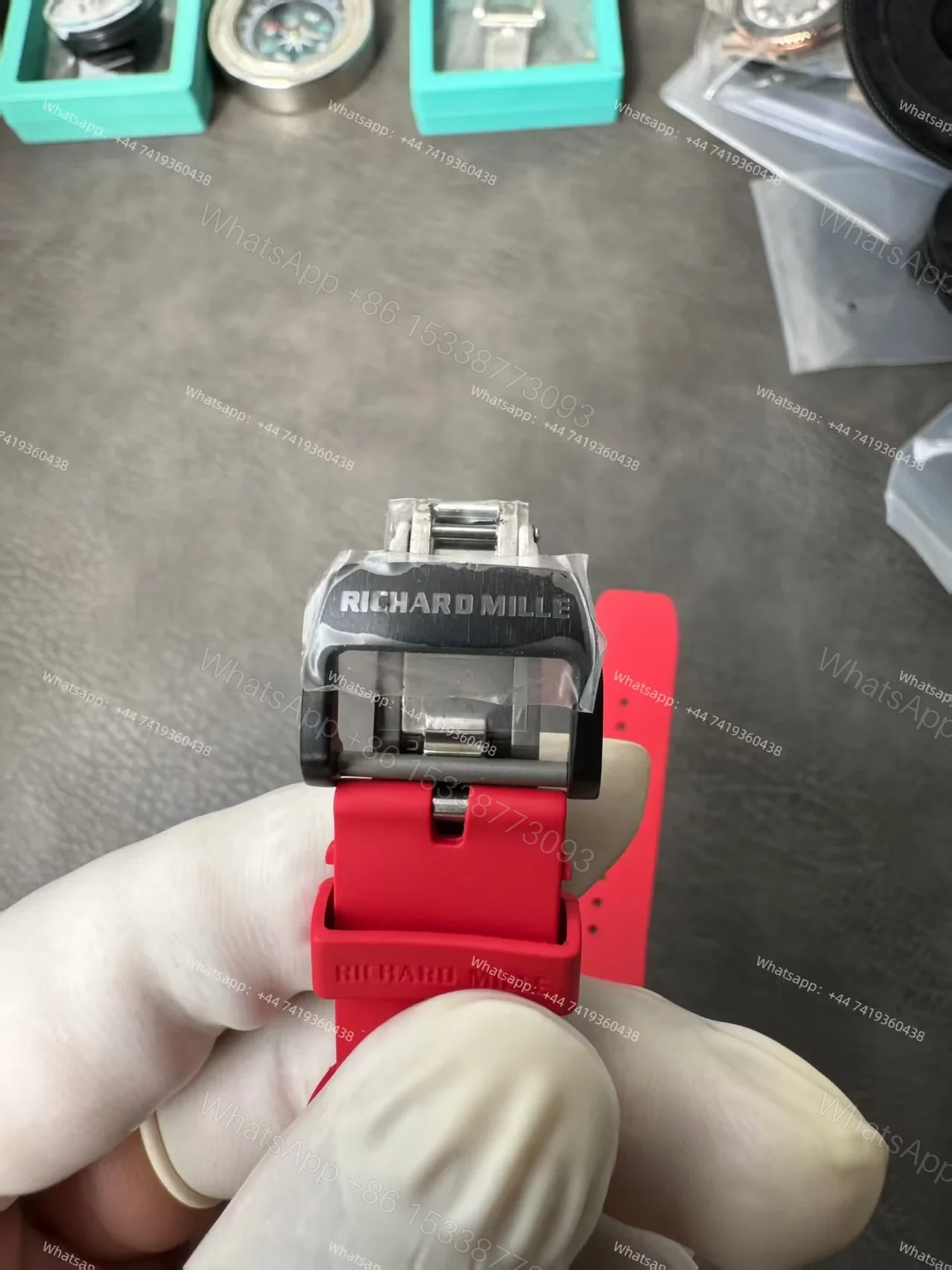 View 15 of Super Clone Richard Mille RM 35-01 Carbon TPT Skeleton Red Rubber Strap 1:1 Replica Watch