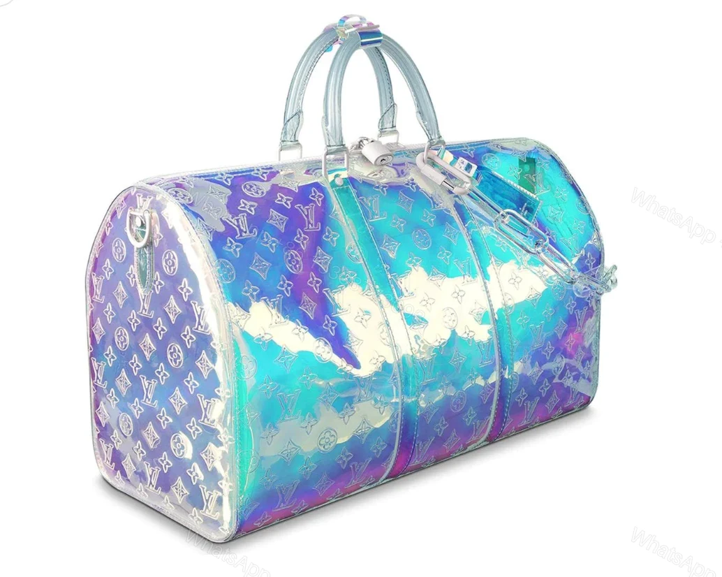 Replica 1:1 Clone Louis Vuitton Keepall Bandouliere Monogram 50 Prism — view 1