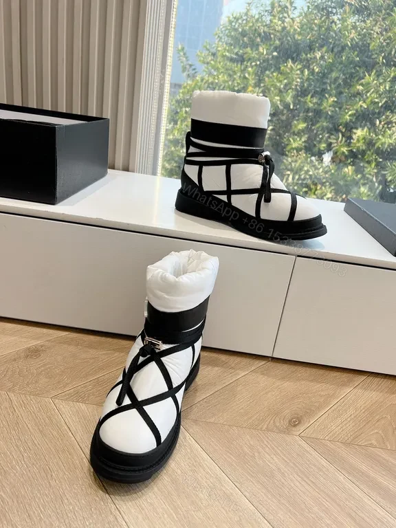 View 4 of Quilted Ankle Boots with Chanel-Inspired Strap - All-Day Comfort