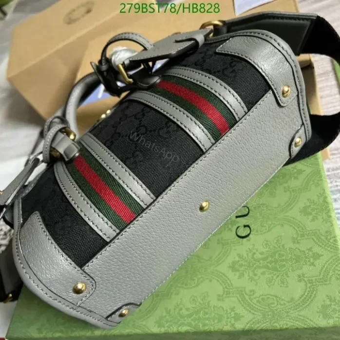 View 10 of Gucci BAULETTO Replica Black Handbag HB8285 – Classic GG Canvas
