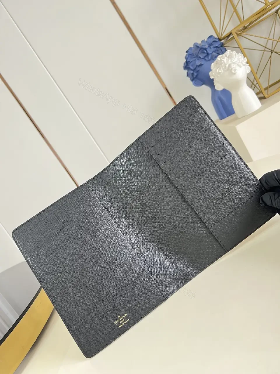 View 5 of Brown Monogram Canvas Bifold Wallet with LV Pattern, Vertical Zipless Style