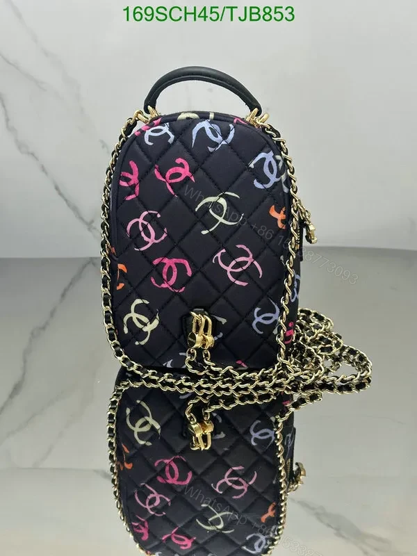View 3 of Chanel Mini Backpack in Black Canvas and Leather PR7531