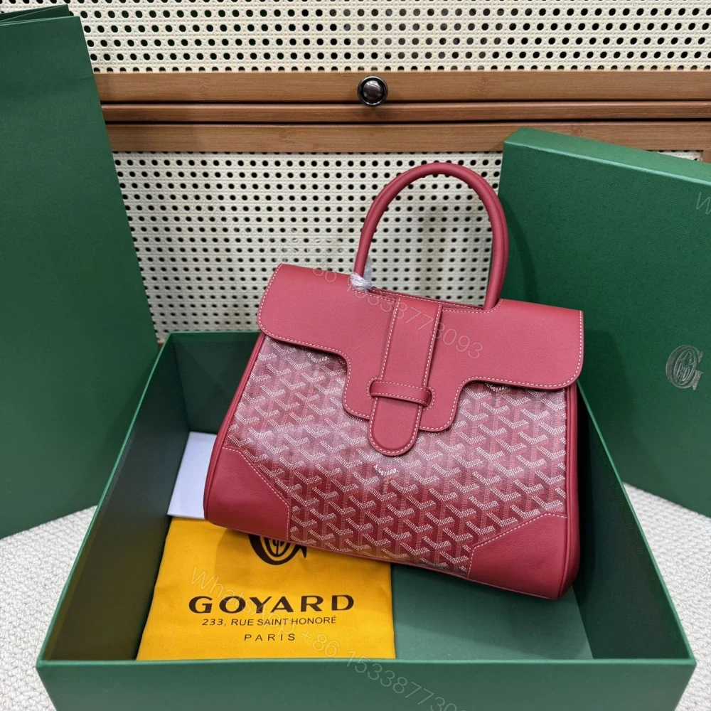 View 3 of 高仿Goyard*SAIGOC4手提托特包雙拼紅色大號免檢版