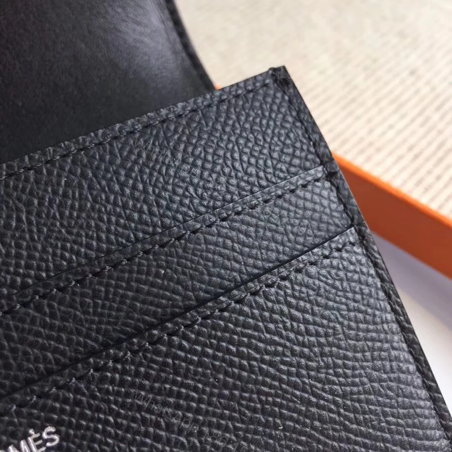View 5 of Hermes Constance Slim Wallet Noir 12Cm