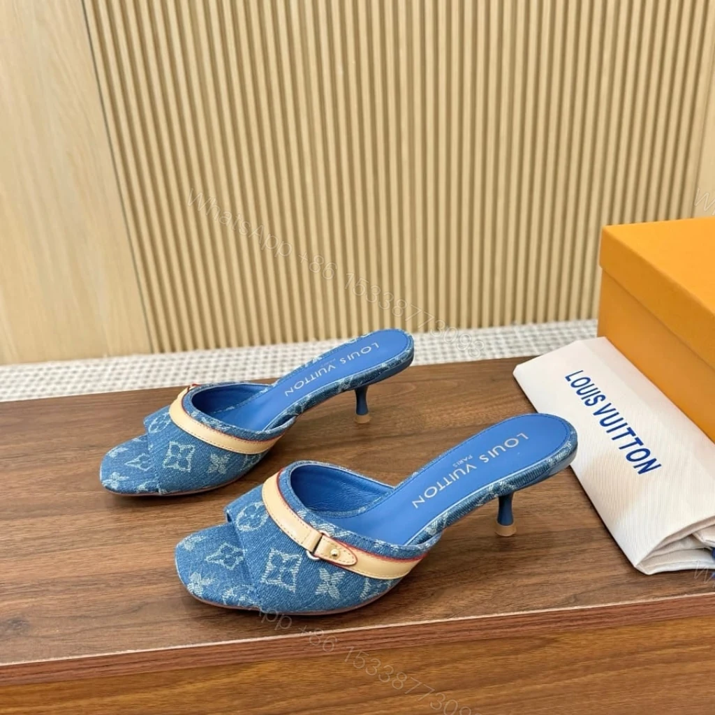 View 2 of Louis Vuitton 6AM Mule Denim Blue 1ADIEX