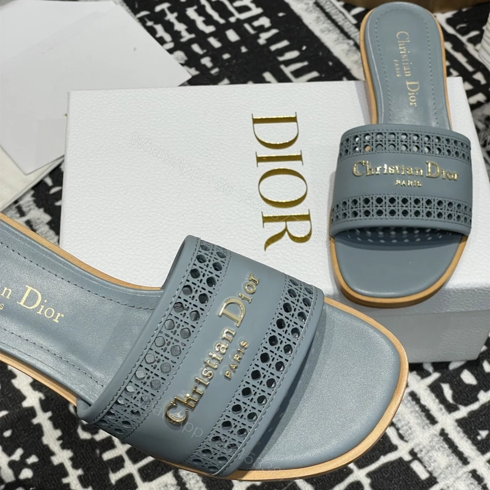 View 8 of 高仿Dior*D-Lane系列KCO202圓頭套腳拖鞋短踭藍色免檢版