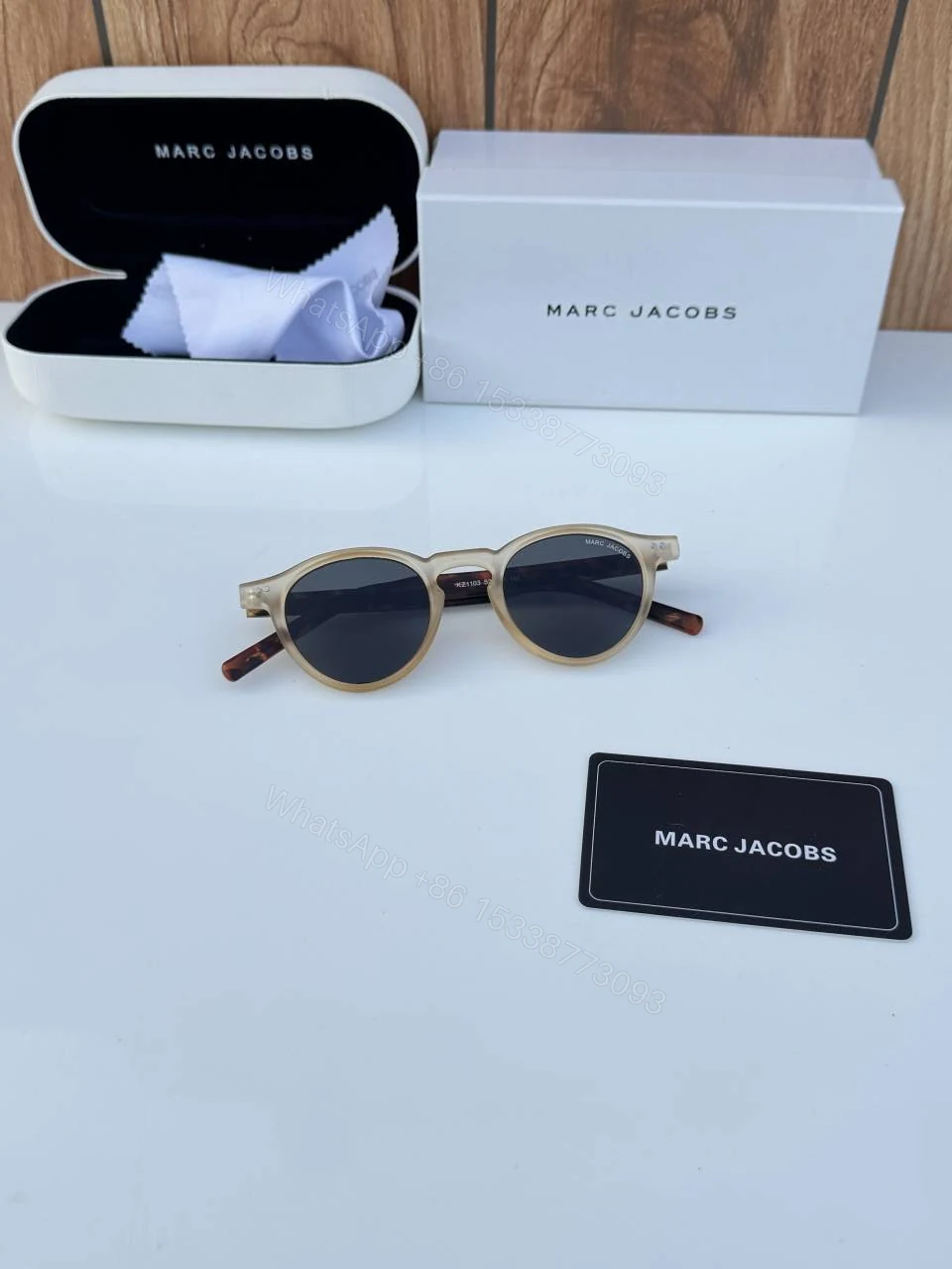 View 2 of First Copy Marc Jacobs 1103 Peach Tiger Black Luxury Eyewear