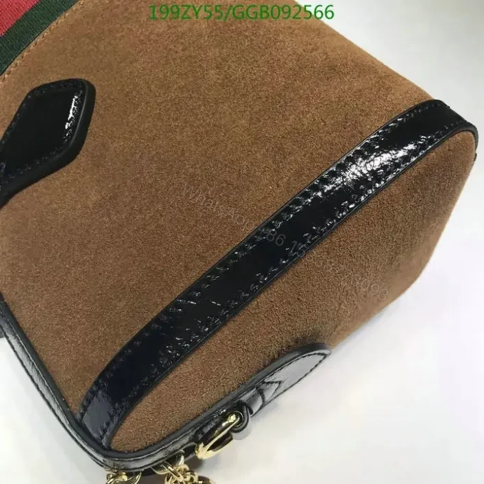 View 11 of Replica Gucci Suede Ophidia Boston Black Duffle Bag GGB092566 With Top Handle 1:1