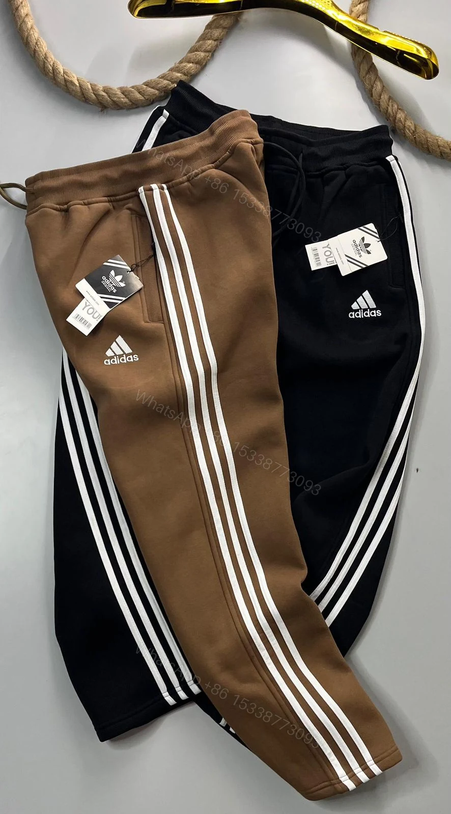 View 3 of FIRST COPY ADIDAS 3-THREAD COTTON FLEECE LOWER