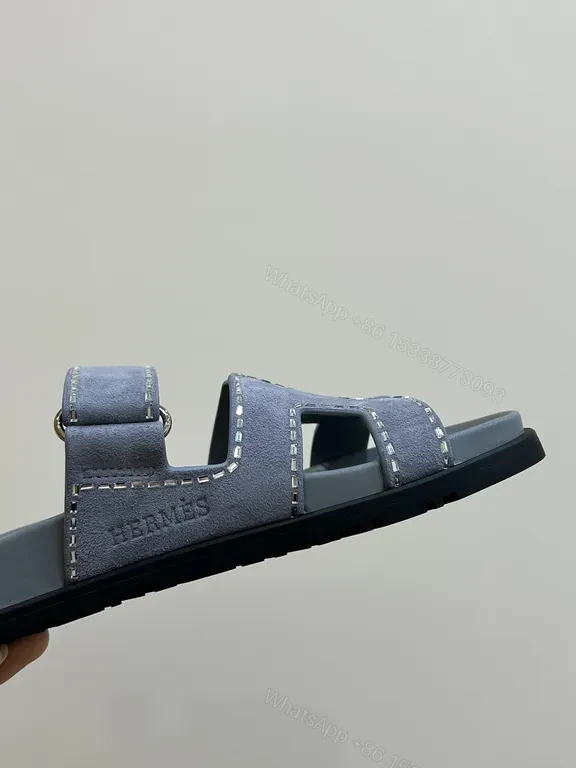View 8 of Chic Leather Sandals: H-Accent Straps, All-Day Comfort