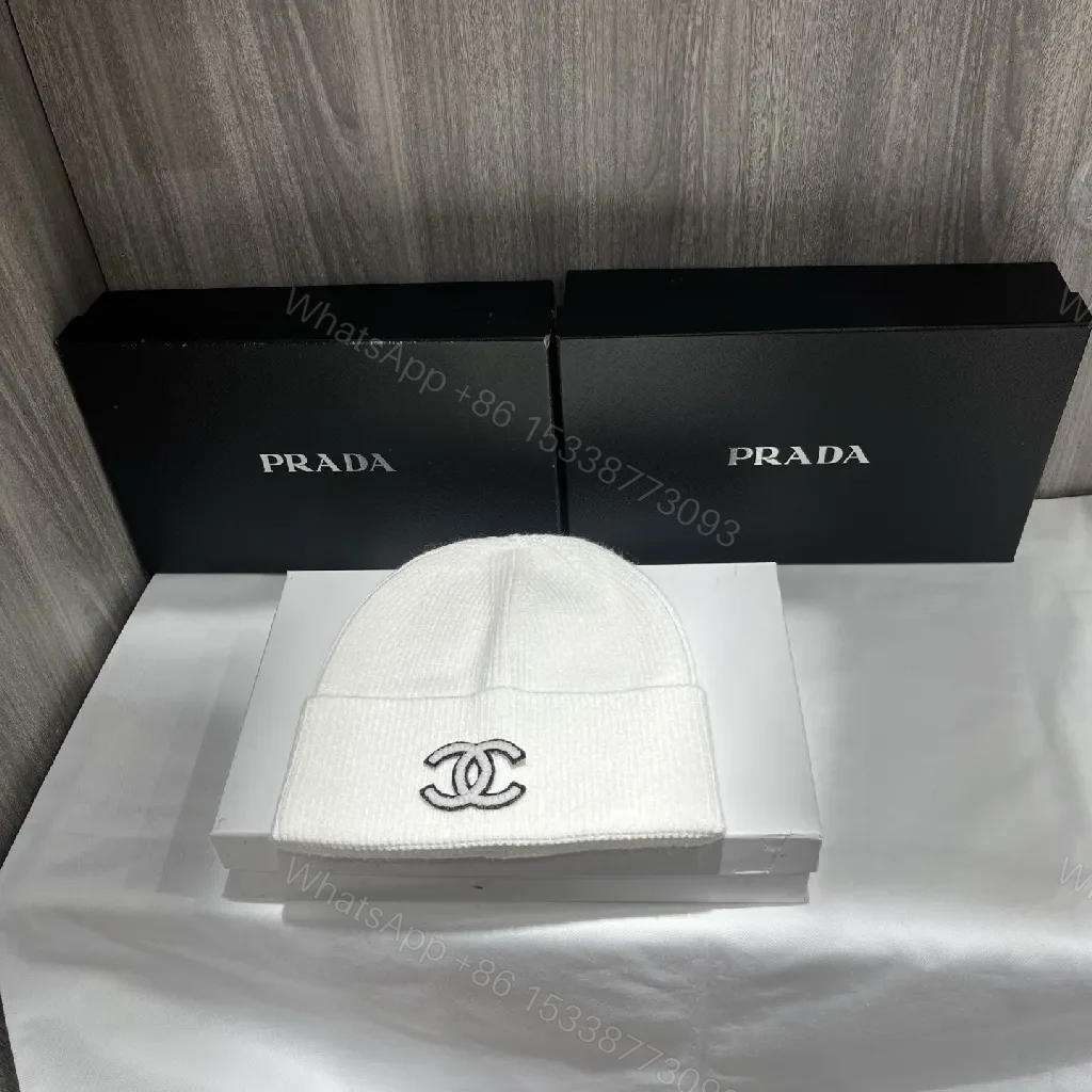View 7 of Lux Knit Beanie with Logo Emblem - Premium Winter Hat