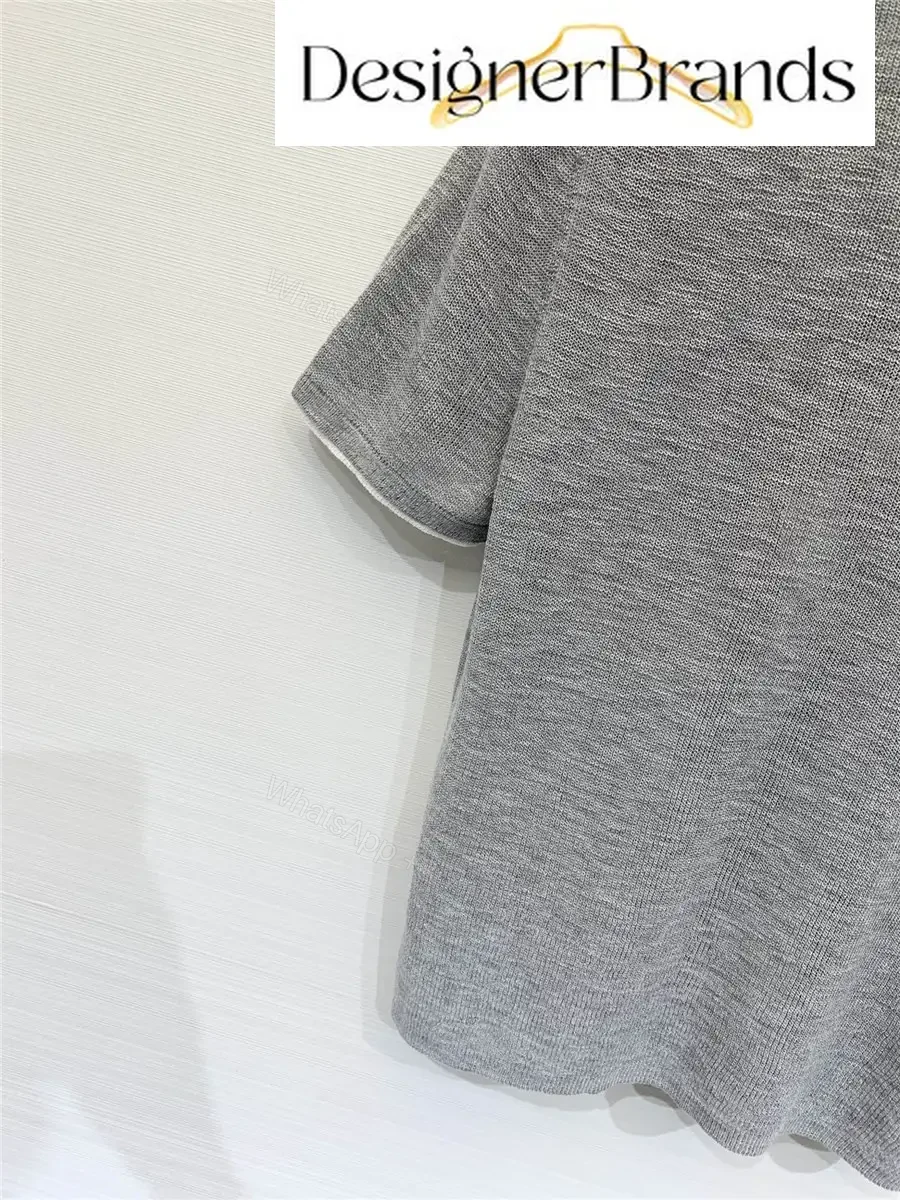 View 6 of Loewe Grey Knitted Short-Sleeve T-Shirt