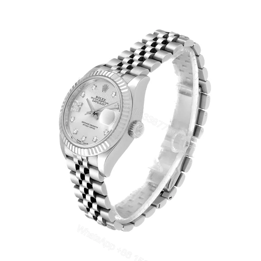 View 3 of Rolex Datejust 41 126334 Super Clone : Steel Fluted Bezel Silver Dial Jubilee