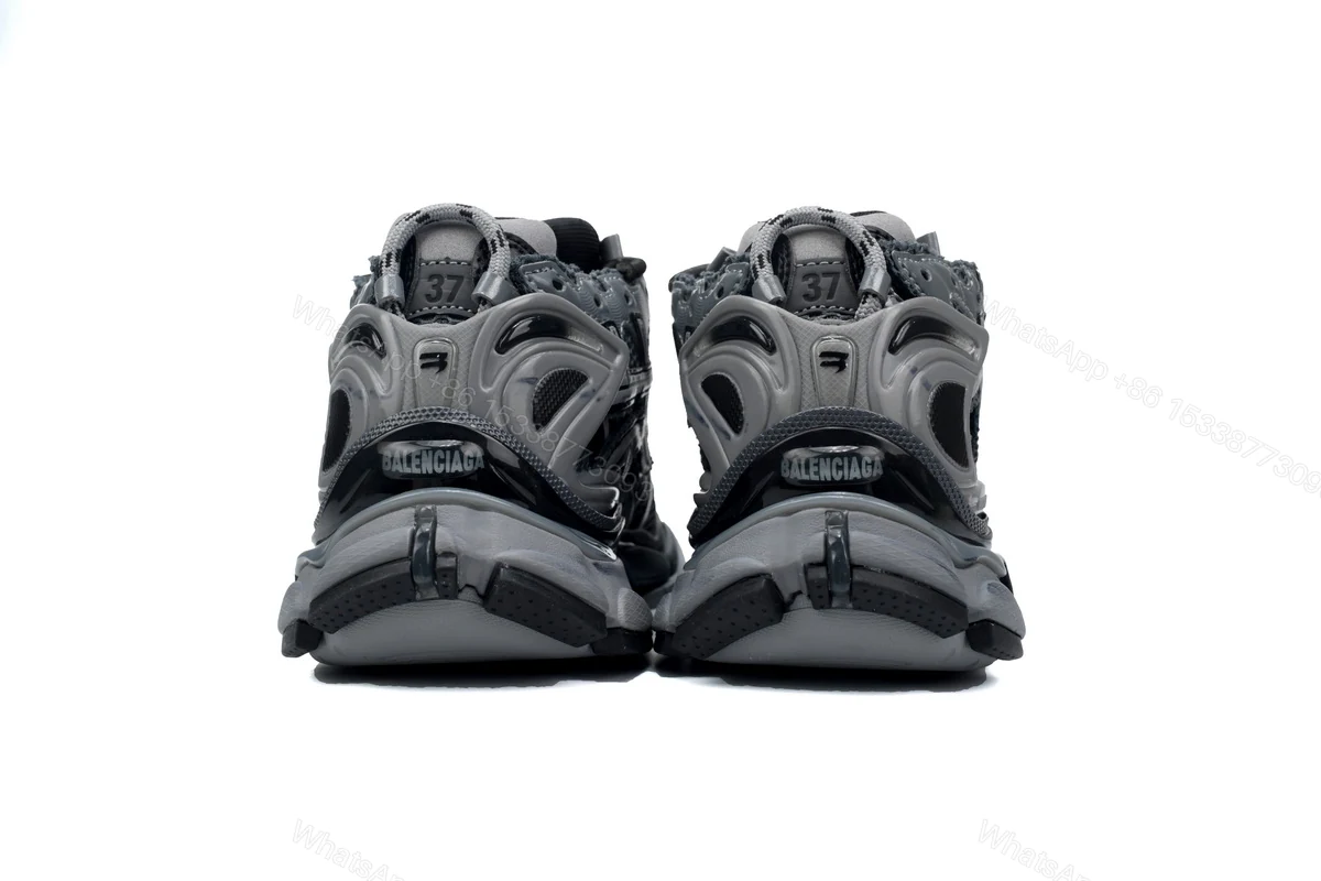 View 3 of Balenciaga Runner All Black Gray 677402 W3RB2 1515